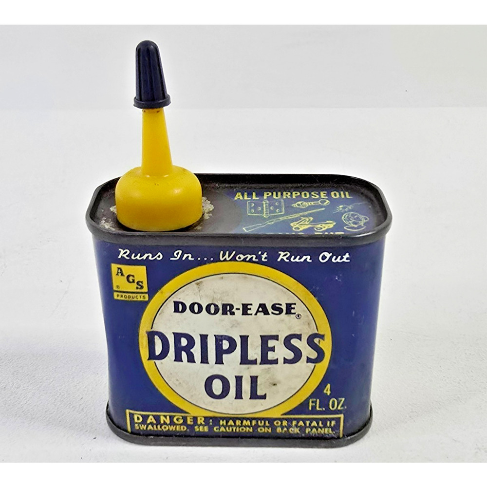 Vintage Door-Ease Dripless Oil Tin Advertising Can